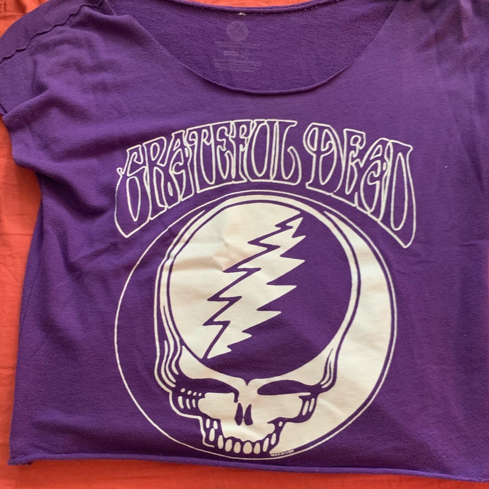 Purple slight crop Grateful Dead tee s